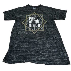 Panic at the disco tarot card design t-shirt women’s small grey black band tee
